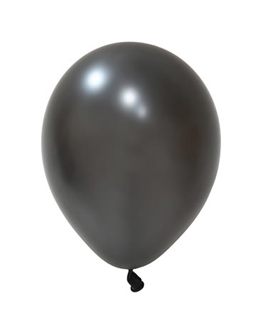 Metalik Lateks Balon 12 İnç 8 Parça Siyah - 1