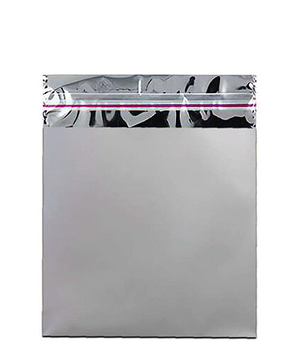 Metalize Hediye Paketi Lüks 20x25 50 Parça Gümüş - 