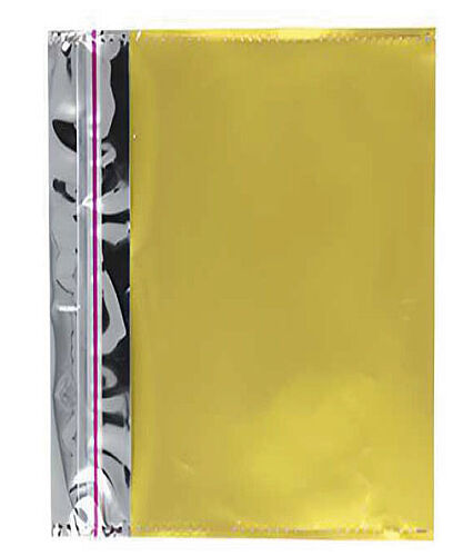 Metalize Hediye Paketi Lüks Yandan Bantlı 50x70 50 Parça Gold - 