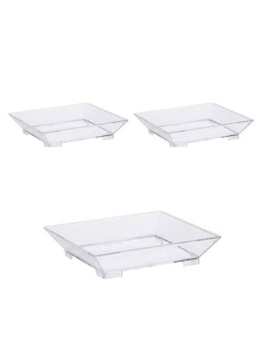 Mika Mini İkramlık Tabak Şeffaf 50 Parça - Metplast