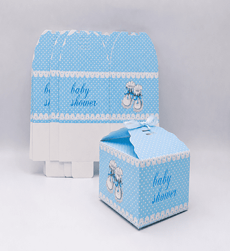  Mini Şeker Kutusu Baby Shower Mavi 10'lu - 2