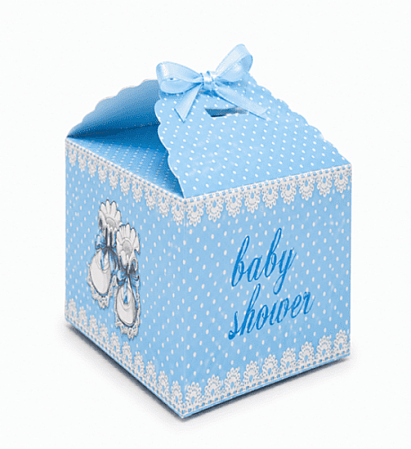  Mini Şeker Kutusu Baby Shower Mavi 10'lu - 