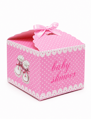 Mini Şeker Kutusu Baby Shower Pembe 10'lu - 