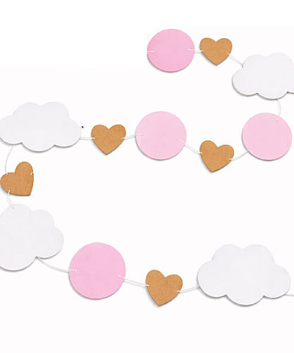 Mini Sıralı Garland Pembe - 