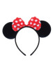 Taç Minnie Mouse Fiyonk Siyah Kırmızı Fiyoklu - 1