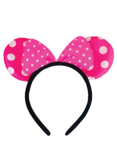 Taç Minnie Mouse Puanlı Fiyonk Pembe - 1