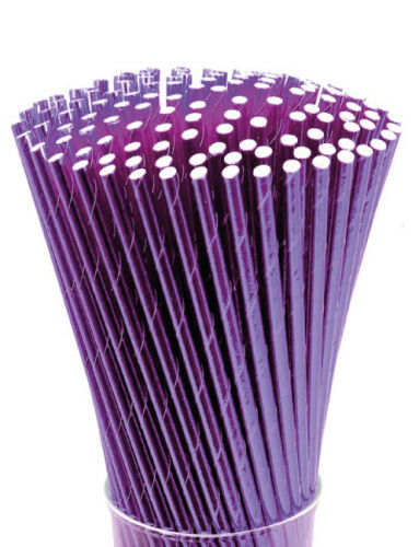 Kağıt Pipet Parlak Mor 24 Parça - 1
