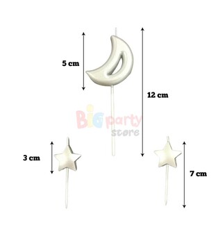 Mum Ay Yıldız Set 3 Parça Gümüş - 2