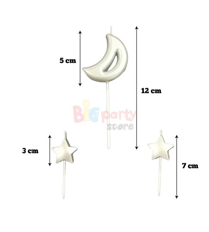 Mum Ay Yıldız Set 3 Parça Gümüş - 2