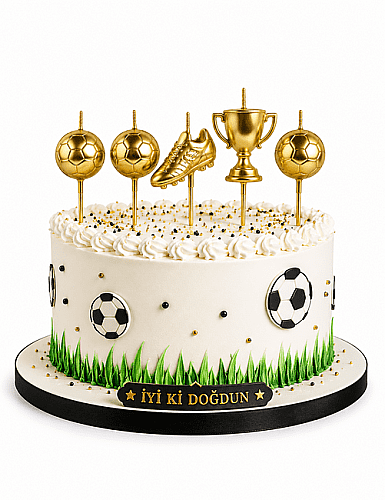 Mum Futbol Tema Altın 5 Parça - 