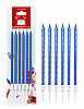 Mum İnce 13 cm Spiral Set Mavi 6 Parça - 1