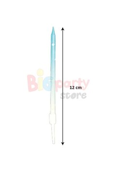 Mum İnce Degrade Mavi 12 Cm 6 Parça - 2