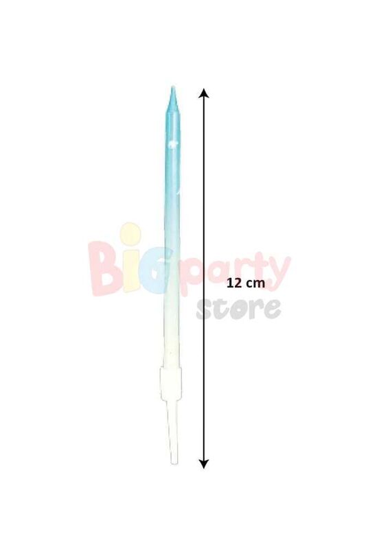 Mum İnce Degrade Mavi 12 Cm 6 Parça - 2
