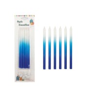 Mum İnce Degrade Mavi 15 Cm 6 Parça - 1