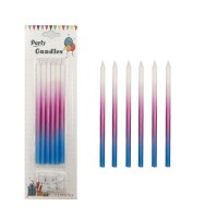 Mum İnce Degrade Mavi Pembe 15 Cm 6 Parça - 1