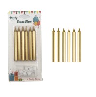 Mum İnce 8 Cm Gold 6 Parça - 1