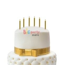 Mum İnce 8 Cm Gold 6 Parça - 2