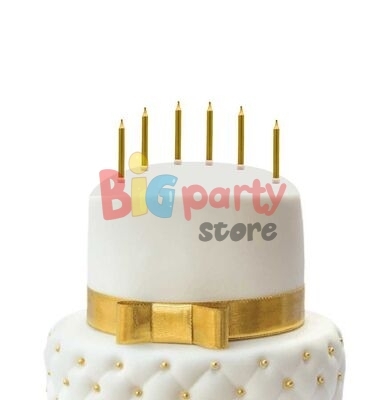 Mum İnce 8 Cm Gold 6 Parça - 2