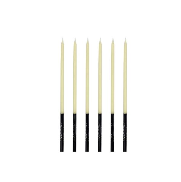 Mum İnce Kalem Model Makaron Sarı 15 Cm 6 Parça - 2