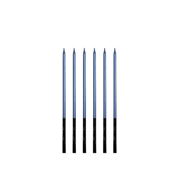 Mum İnce Kalem Model Mavi 15 Cm 6 Parça - 2