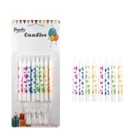 Mum İnce Baskılı Kalp 8 Cm 8 Parça - 1