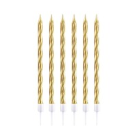 Mum İnce 14 cm Spiral Set Gold 6 Parça - 2