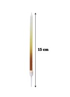 Mum İnce Degrade Gold 15 Cm 6 Parça - 2