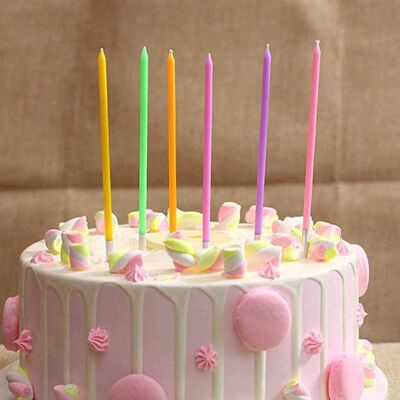 Mum İnce Uzun 14 Cm Rainbow 10 Parça - 2
