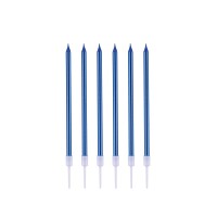 Mum İnce Uzun 15 cm Mavi 6 Parça - 2