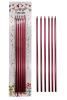 Mum İnce Uzun 25 Cm Metalik Kırmızı 6 Parça - 1
