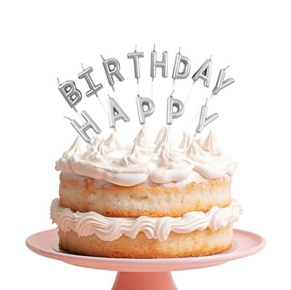 Mum Happy Birthday Gümüş 13 Parça - 