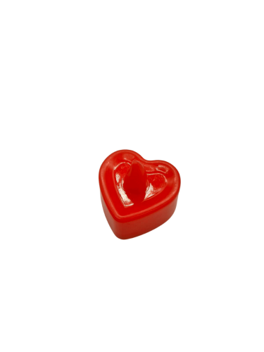 Mum Ledli Işıklı Tealight Kalpli Kırmızı - 