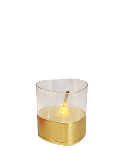 Mum Ledli Kalp Kapsül Mum Gün Işığı Gold - 