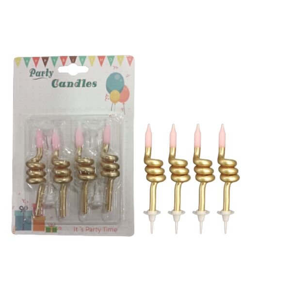 Mum Spiral 4 Parça Set Pembe Gold 8 cm - 