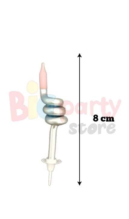 Mum Spiral 4 Parça Set Pembe Gümüş 8 cm - 2