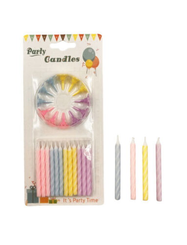 Mum Spiral Makaron Renkli 0.5x 6 Cm 24 Parça - 