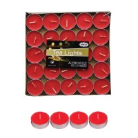 Mum Tealight Kırmızı 50 Parça - 1