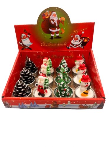 Yılbaşı Tealight Mum Figürlü 12 Parça - 2