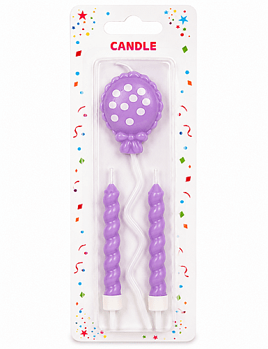 Mum Uçan Balon 3'lü Makaron Lila - 2
