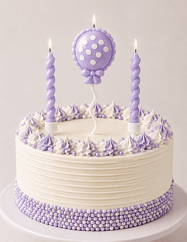 Mum Uçan Balon 3'lü Makaron Lila - 