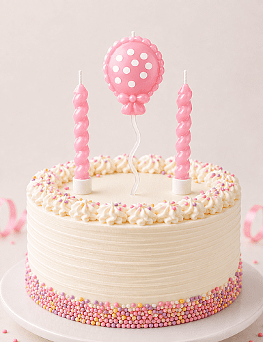 Mum Uçan Balon 3'lü Makaron Pembe - 