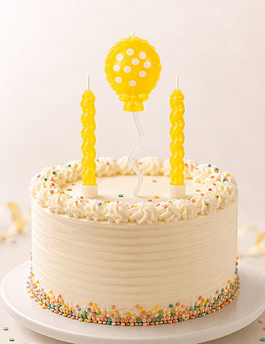 Mum Uçan Balon 3'lü Makaron Sarı - 