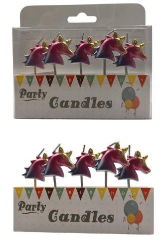 Mum Unicorn Figür Asetatlı 5 Parça - 1