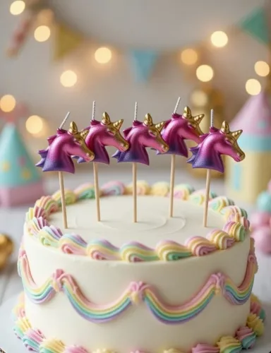 Mum Unicorn Figür Asetatlı 5 Parça - 2