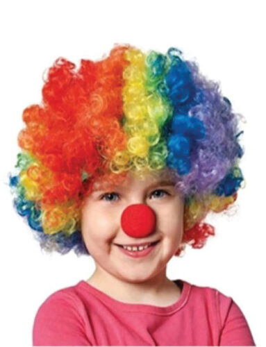 Palyaço Karışık Renk Bonus Peruk Ve Burun Set - 