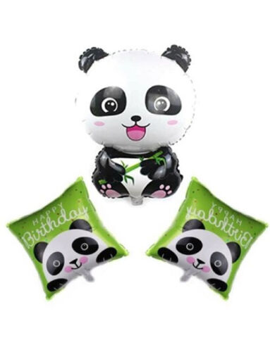 Folyo Balon 3 Parça Set Panda Happy Birthday - 