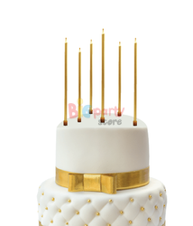 Mum İnce Uzun 20 Cm Altın 6 Parça - 2