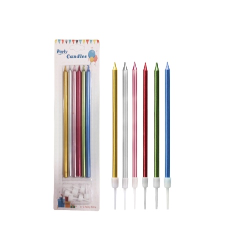 Mum İnce Uzun 20 Cm 6 Parça Mix - 1