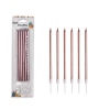 Mum İnce Uzun 20 Cm Rose Gold 6 Parça - 1