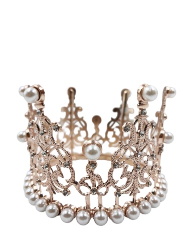 Pasta Tacı Metal İncili 12 Cm Rose Gold - 